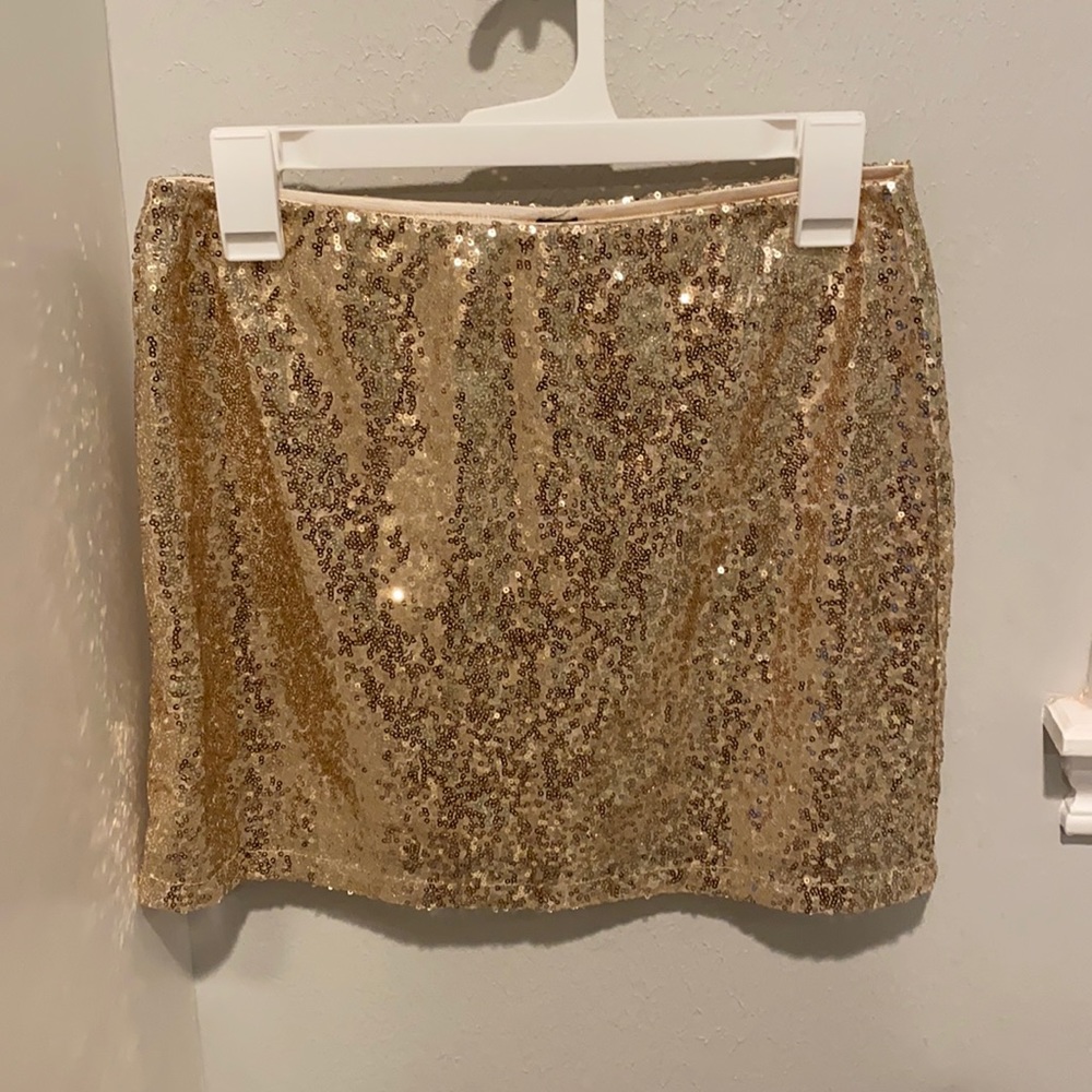 Sparkly Gold Shein Party Skirt